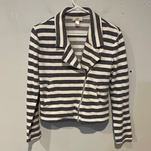 Loft Factory Striped Bomber Jacket in Sz Small